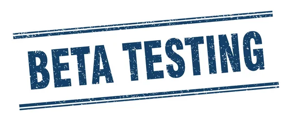 Beta Teststempel Beta Keurmerk Vierkant Grunge Teken — Stockvector