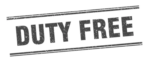 Selo Duty Free Etiqueta Duty Free Sinal Grunge Quadrado — Vetor de Stock