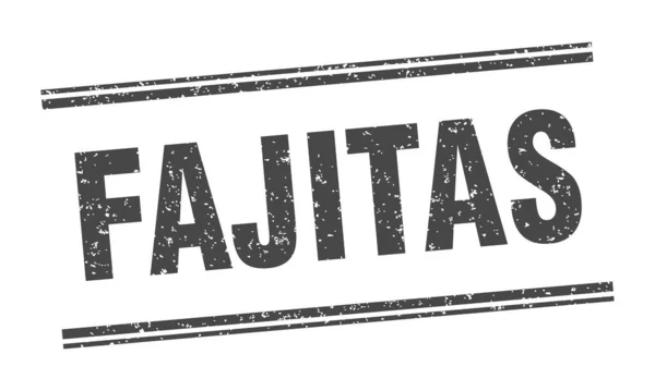 Stempel Fajitas Fajitas Label Tanda Grunge Persegi - Stok Vektor