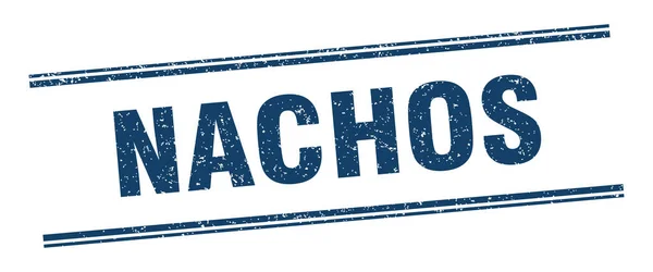 Nachos Stämpel Nachos Etikett Fyrkantig Grunge Tecken — Stock vektor