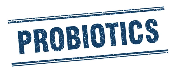 Sello Probióticos Etiqueta Los Probióticos Signo Grunge Cuadrado — Vector de stock