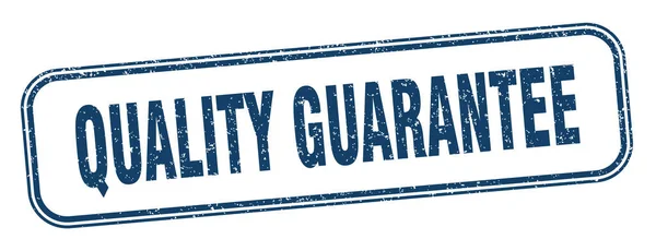 Штамп Гарантии Качества Quality Guarantee Square Grunge Sign Этикетка — стоковый вектор