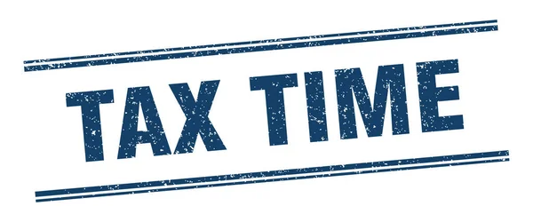 纳税时间戳 税务时间标签 正方形标志 — 图库矢量图片
