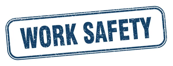 Work Safety Stamp Work Safety Square Grunge Sign Label — Stock Vector