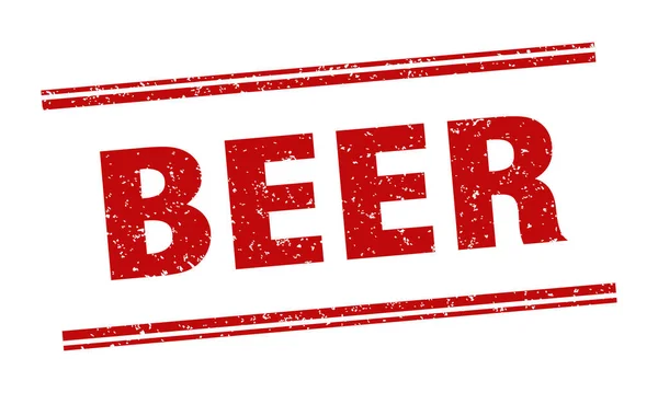 Pivní Známka Pivní Značka Čtvercový Znak Grunge — Stockový vektor