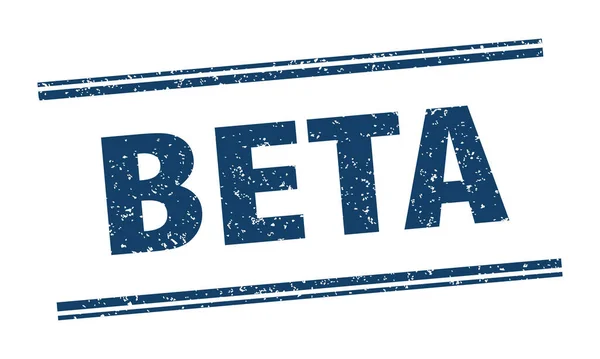 Beta Stempel Beta Etiket Vierkant Grunge Teken — Stockvector