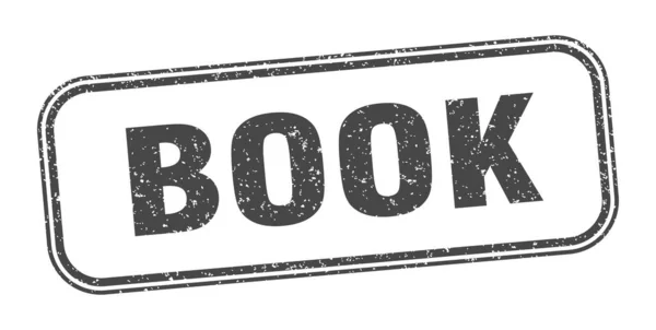 Carimbo Livro Livro Quadrado Sinal Grunge Rótulo — Vetor de Stock