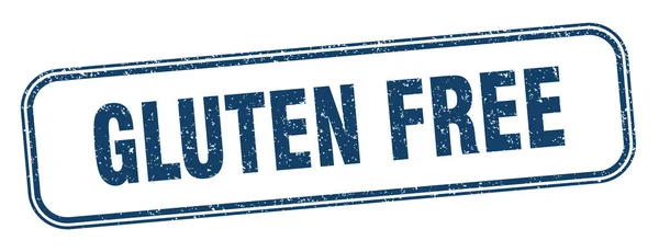 Gluten Free Stamp Gluten Free Square Grunge Sign Label — Stock Vector