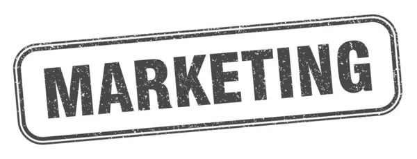 Selo Marketing Sinal Grunge Quadrado Marketing Rótulo — Vetor de Stock
