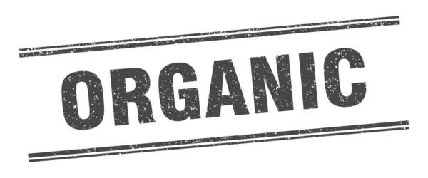 Organik Damga Organik Etiket Kare Grunge Işareti — Stok Vektör