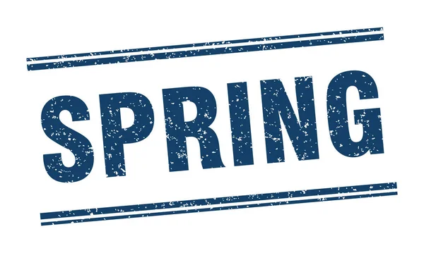 Spring Stamp Spring Label Square Grunge Sign — Stock Vector