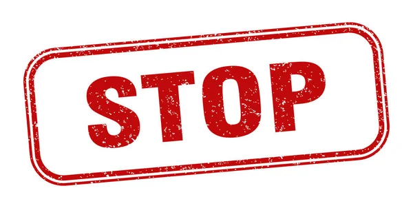 Stop Stempel Stop Square Grunge Schild Etikett — Stockvektor