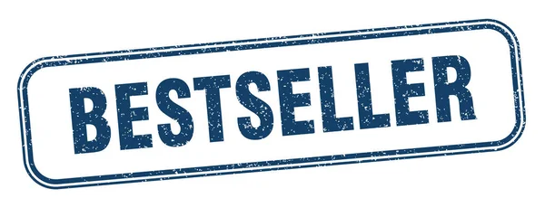 Bestsellermarke Bestseller Square Grunge Etikett — Stockvektor