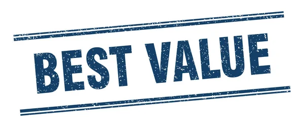 Selo Melhor Valor Melhor Etiqueta Valor Sinal Grunge Quadrado — Vetor de Stock