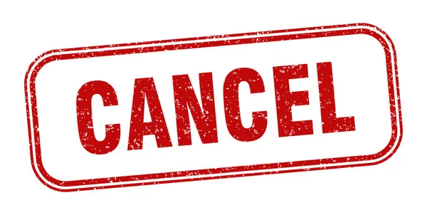 Cancel Stamp Cancel Square Grunge Sign Label — Stock Vector