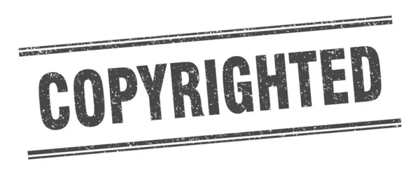 Auteursrechtelijk Beschermde Stempel Auteursrechtelijk Beschermd Etiket Vierkant Grunge Teken — Stockvector