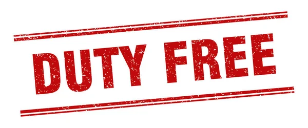 Francobollo Franchigia Etichetta Duty Free Segno Grunge Quadrato — Vettoriale Stock