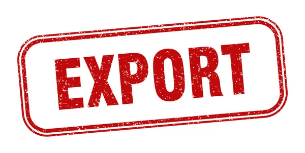 Vývozní Razítko Exportovat Čtvercový Znak Grunge Popisek — Stockový vektor