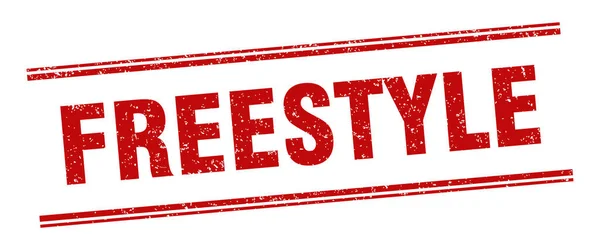 Timbre Freestyle Label Freestyle Signe Carré Grunge — Image vectorielle