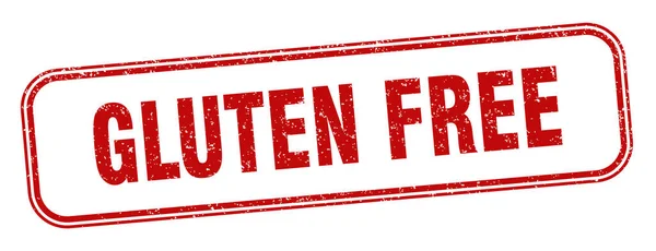 Timbre Sans Gluten Signe Grunge Carré Sans Gluten Étiquette — Image vectorielle