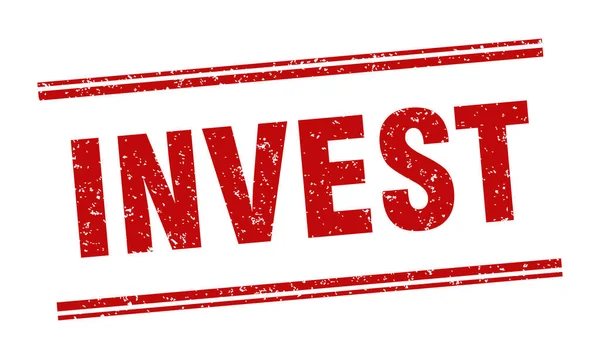 Yatırım Damgası Yatırım Şirketi Kare Grunge Işareti — Stok Vektör