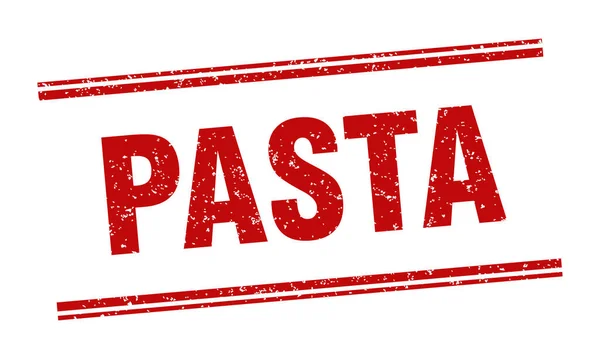 Pasta Stamp Pasta Label Square Grunge Sign — Stock Vector