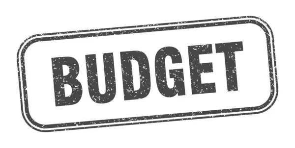 Carimbo Orçamental Orçamento Quadrado Sinal Grunge Rótulo — Vetor de Stock