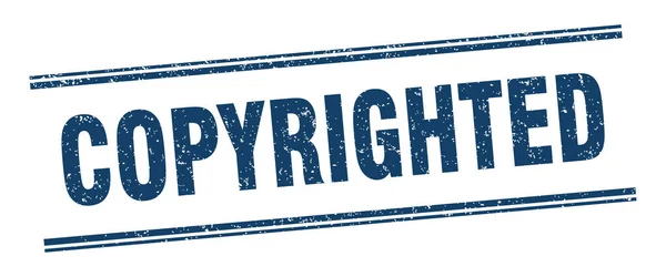 Urheberrechtlich Geschützte Marke Urheberrechtlich Geschütztes Label Quadratisches Grunge Zeichen — Stockvektor