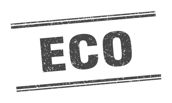 Timbro Ecologico Etichetta Ecologica Segno Grunge Quadrato — Vettoriale Stock