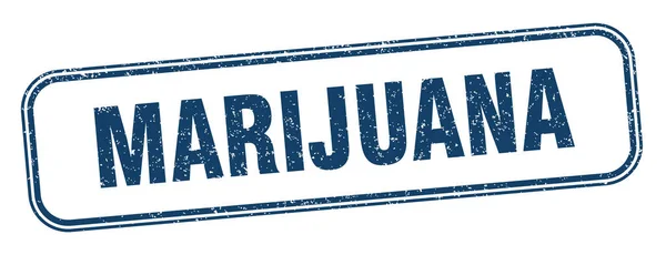 Timbro Marijuana Marijuana Quadrata Segno Grunge Etichetta — Vettoriale Stock
