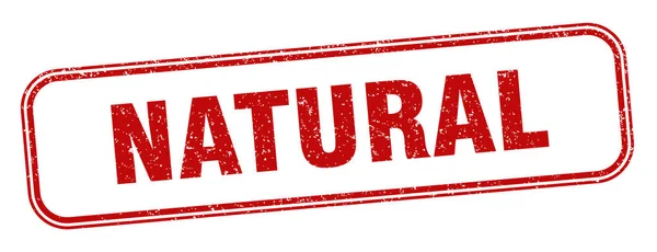 Sello Natural Signo Grunge Cuadrado Natural Etiqueta — Vector de stock