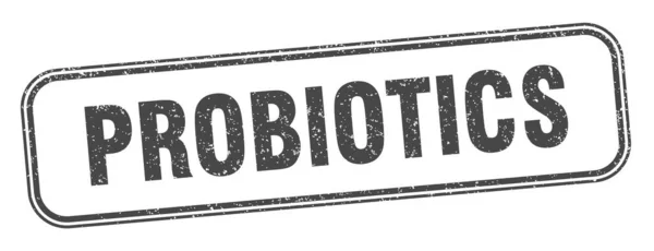 Probiotika Stempel Probiotika Quadratische Grunge Zeichen Etikett — Stockvektor