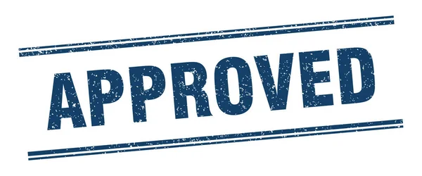 Timbro Approvato Etichetta Approvata Segno Grunge Quadrato — Vettoriale Stock