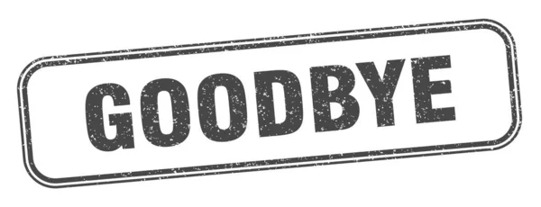 Abschiedsmarke Goodbye Square Grunge Zeichen Etikett — Stockvektor