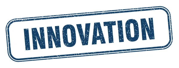 Innovation Stamp Innovation Square Grunge Sign Label — Stock Vector
