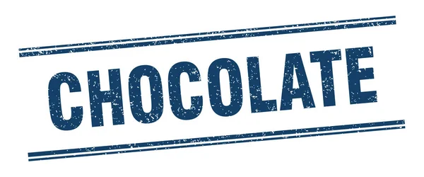 Chocoladestempel Chocoladeetiket Vierkant Grunge Teken — Stockvector