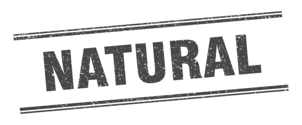 Stempel Naturalny Naturalna Etykieta Kwadratowy Znak Grunge — Wektor stockowy