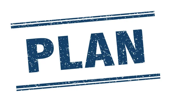 Timbre Plan Étiquette Plan Signe Carré Grunge — Image vectorielle