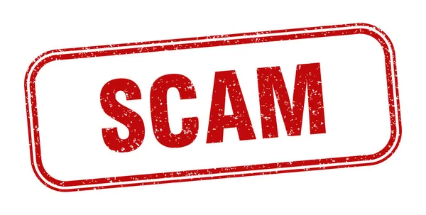 Cap Scam Scam Grunge Persegi Tanda Label - Stok Vektor