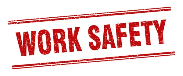 Work Safety Stamp Work Safety Label Square Grunge Sign — Stock Vector
