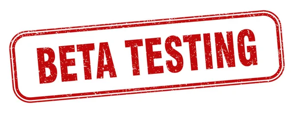 Beta Test Pulu Beta Test Kare Grunge Işareti Etiket — Stok Vektör