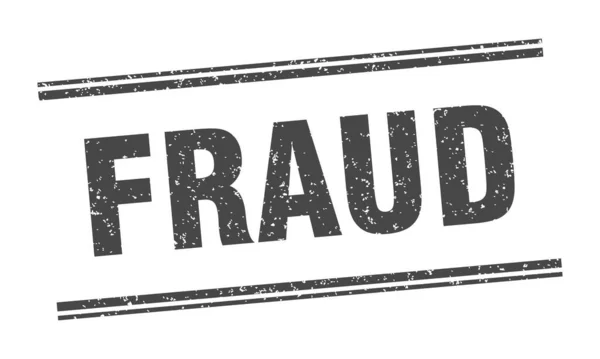 Sello Fraude Etiqueta Fraude Signo Grunge Cuadrado — Vector de stock