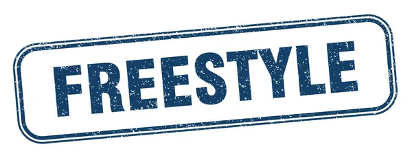 Timbre Freestyle Freestyle Carré Signe Grunge Étiquette — Image vectorielle