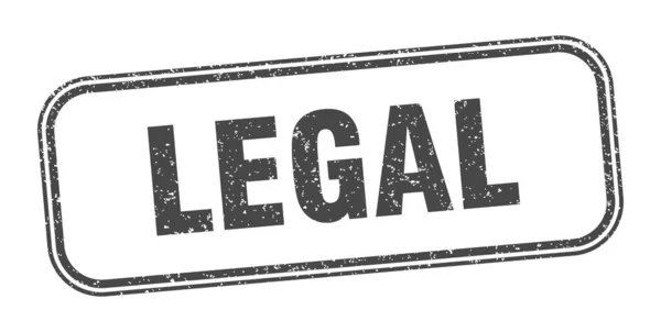 Timbro Legale Segno Grunge Quadrato Legale Etichetta — Vettoriale Stock