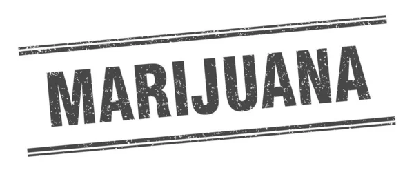 Marihuanazegel Marijuana Label Vierkant Grunge Teken — Stockvector