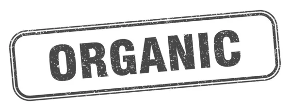 Organik Damga Organik Kare Grunge Işareti Etiket — Stok Vektör