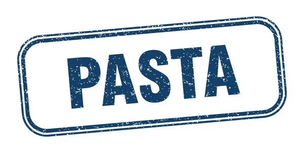Nudelmarke Pasta Square Grunge Zeichen Etikett — Stockvektor