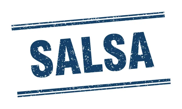 Salsa Marke Salsa Label Quadratisches Grunge Zeichen — Stockvektor