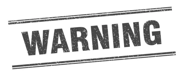 Warning Stamp Warning Label Square Grunge Sign — Stock Vector