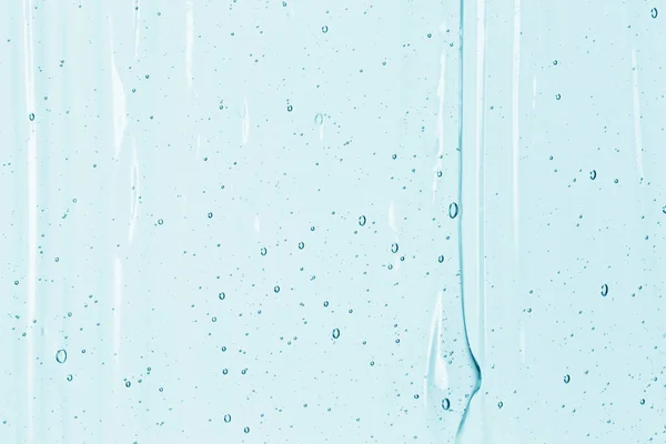 Serum Klarblå Flytande Gel Med Bubblor Konsistens Transparent Kosmetisk Hudvård — Stockfoto